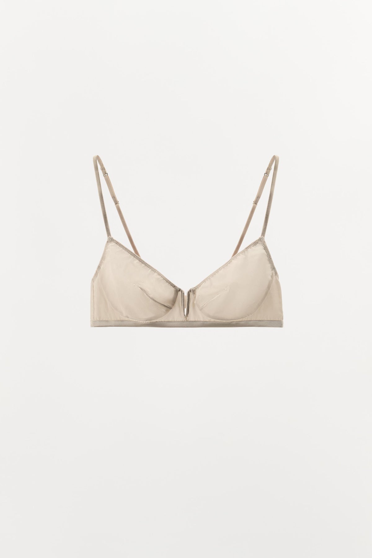 Silk Bralette with Metal