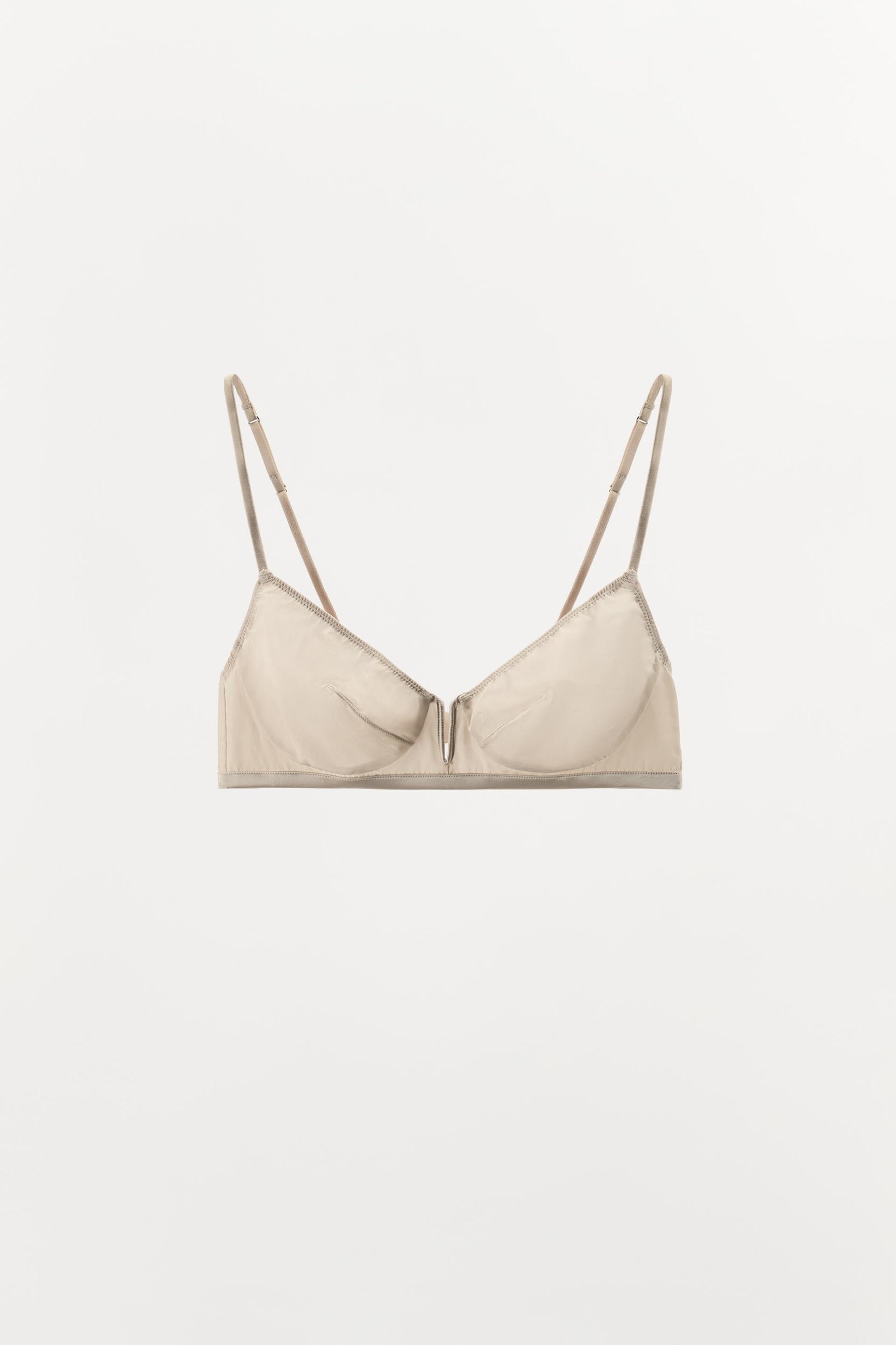 Silk Bralette with Metal