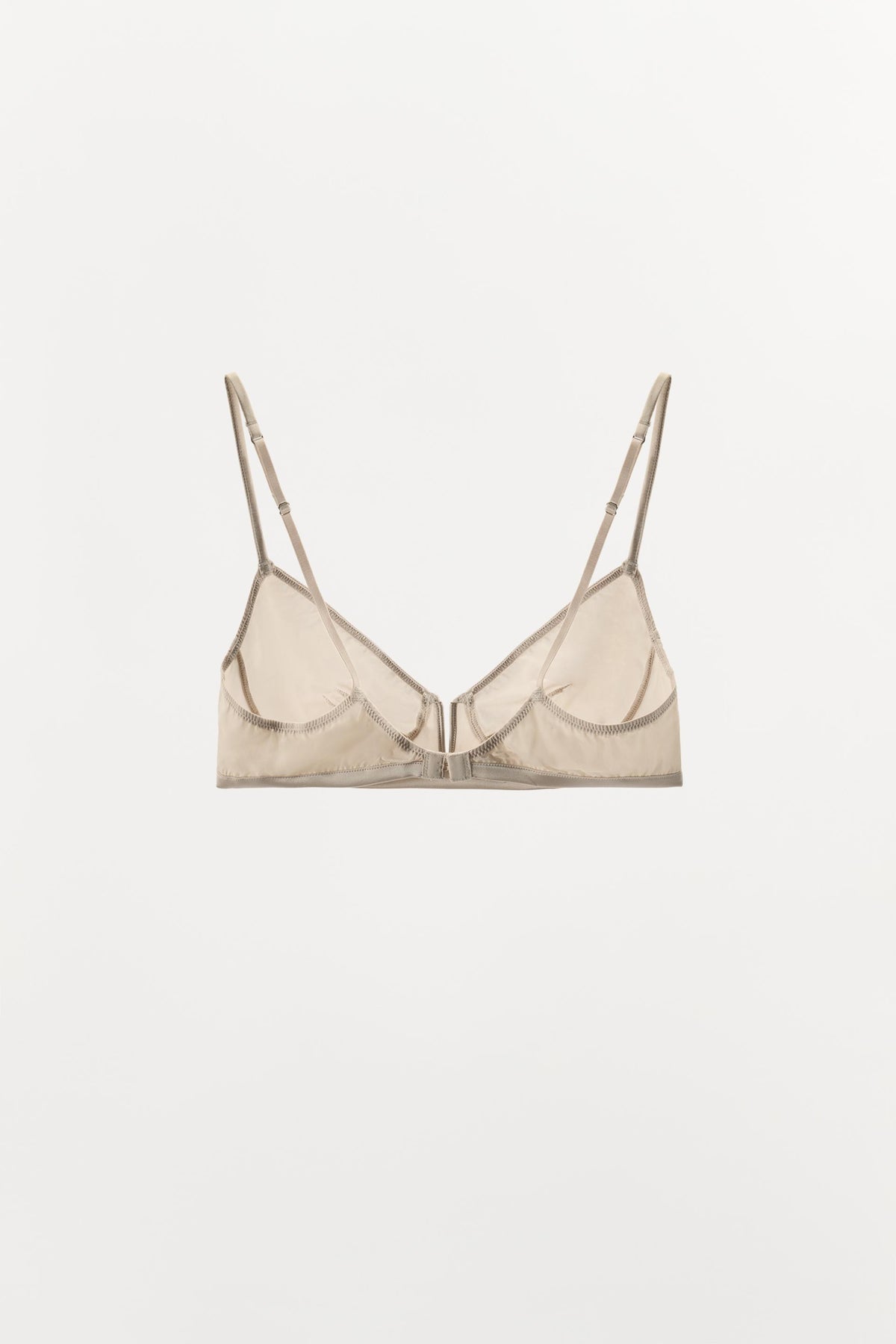 Silk Bralette with Metal