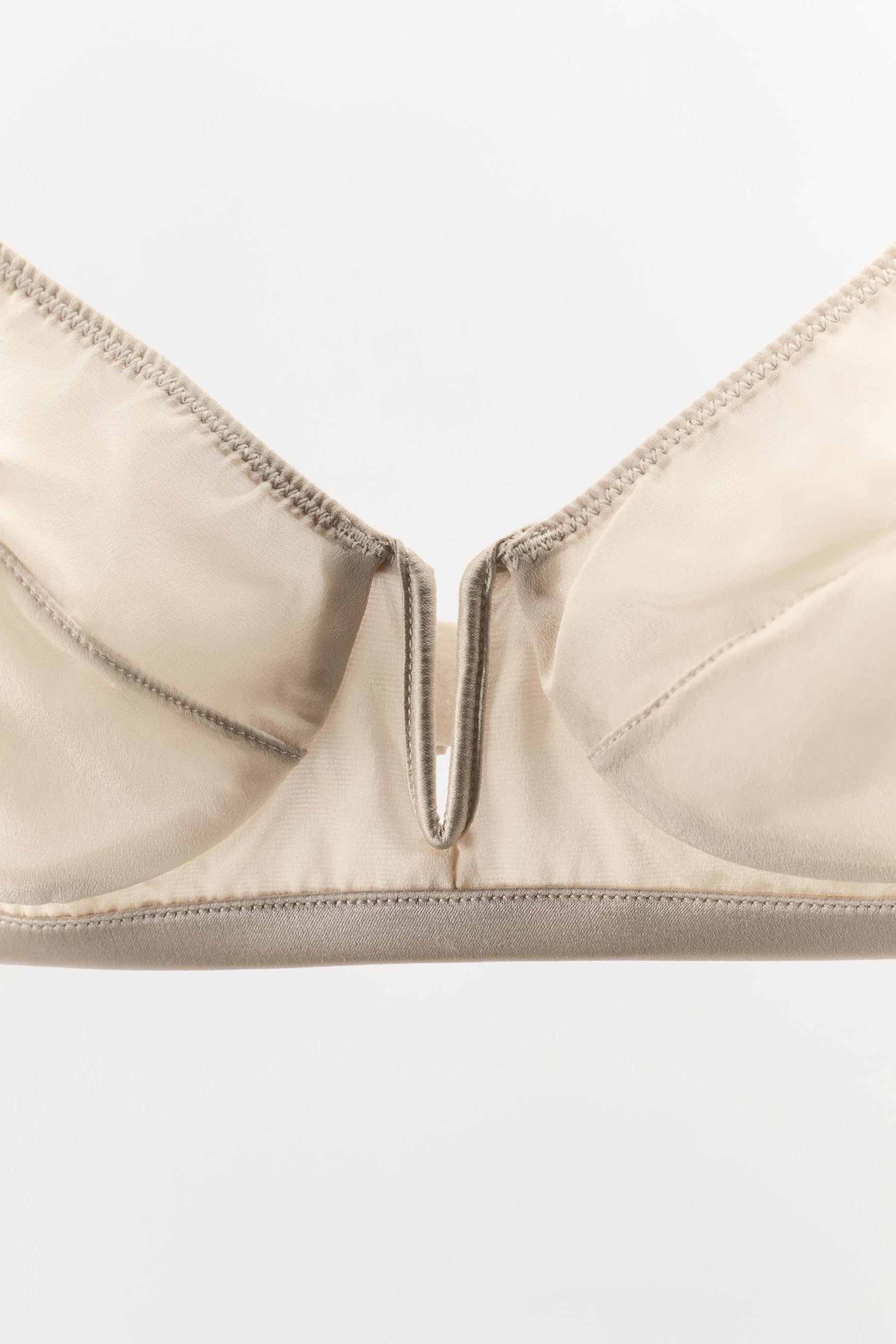 Silk Bralette with Metal