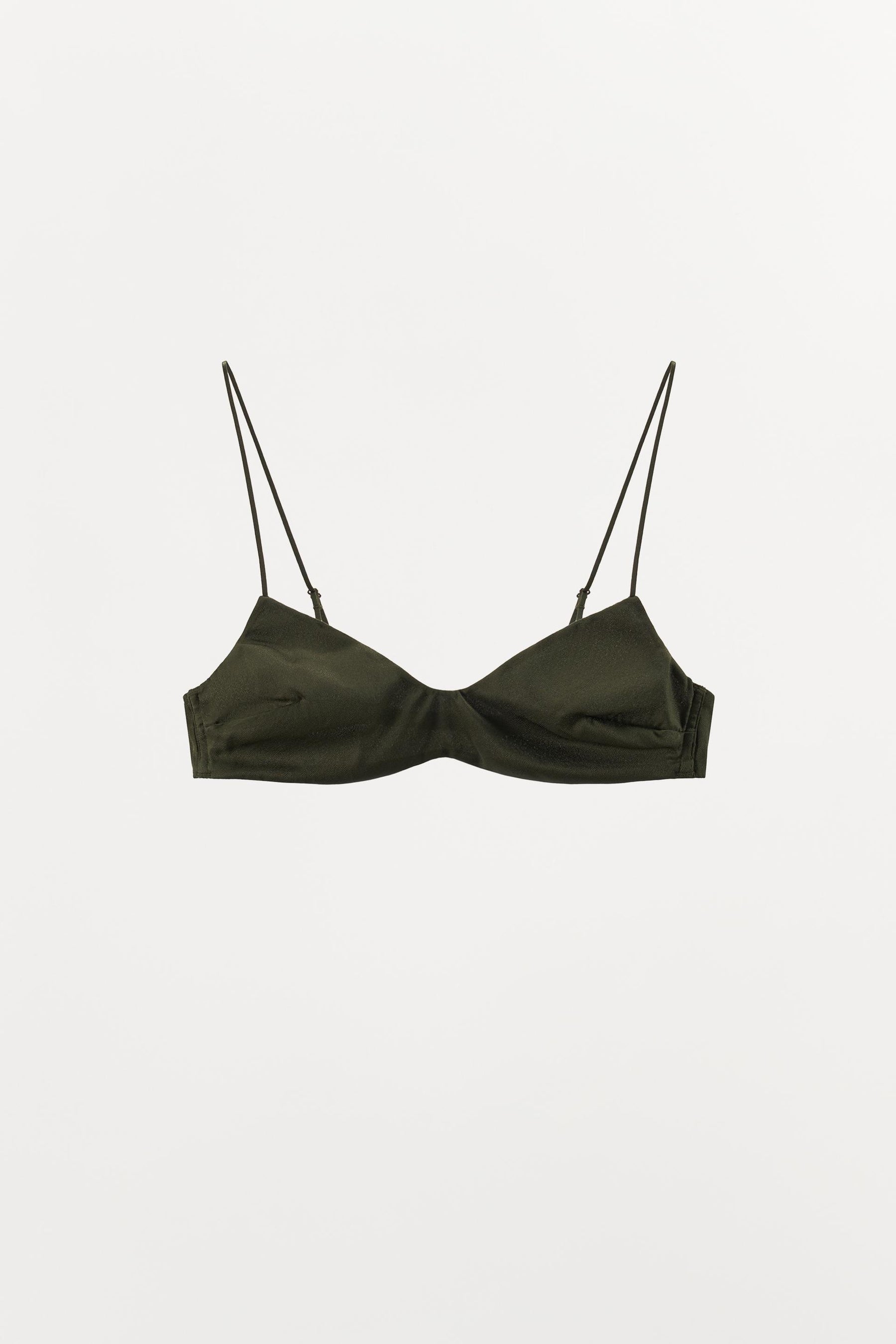 TEXTURED SILK BRALETTE