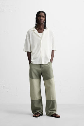 CREASED-EFFECT TEXTURED SHIRT - Image 1