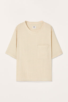LIMITED EDITION STRIPED FLOWY T-SHIRT - Image 3