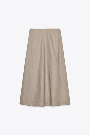 Linen Midi Skirt