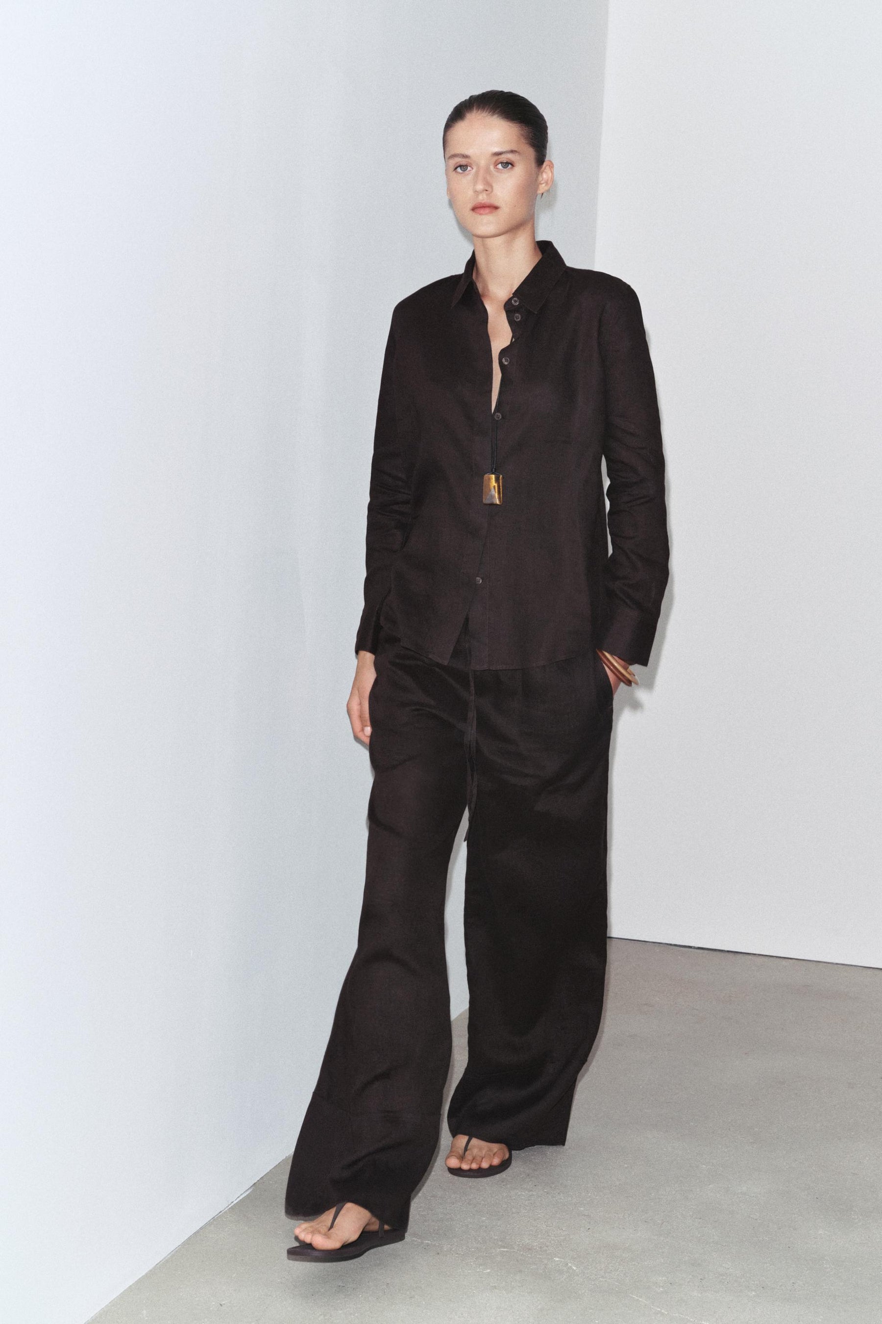 Linen Palazzo Trousers