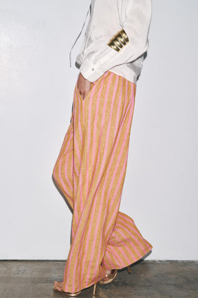 LINEN BLEND TROUSERS