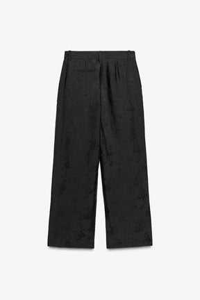 Floral Jacquard Trousers