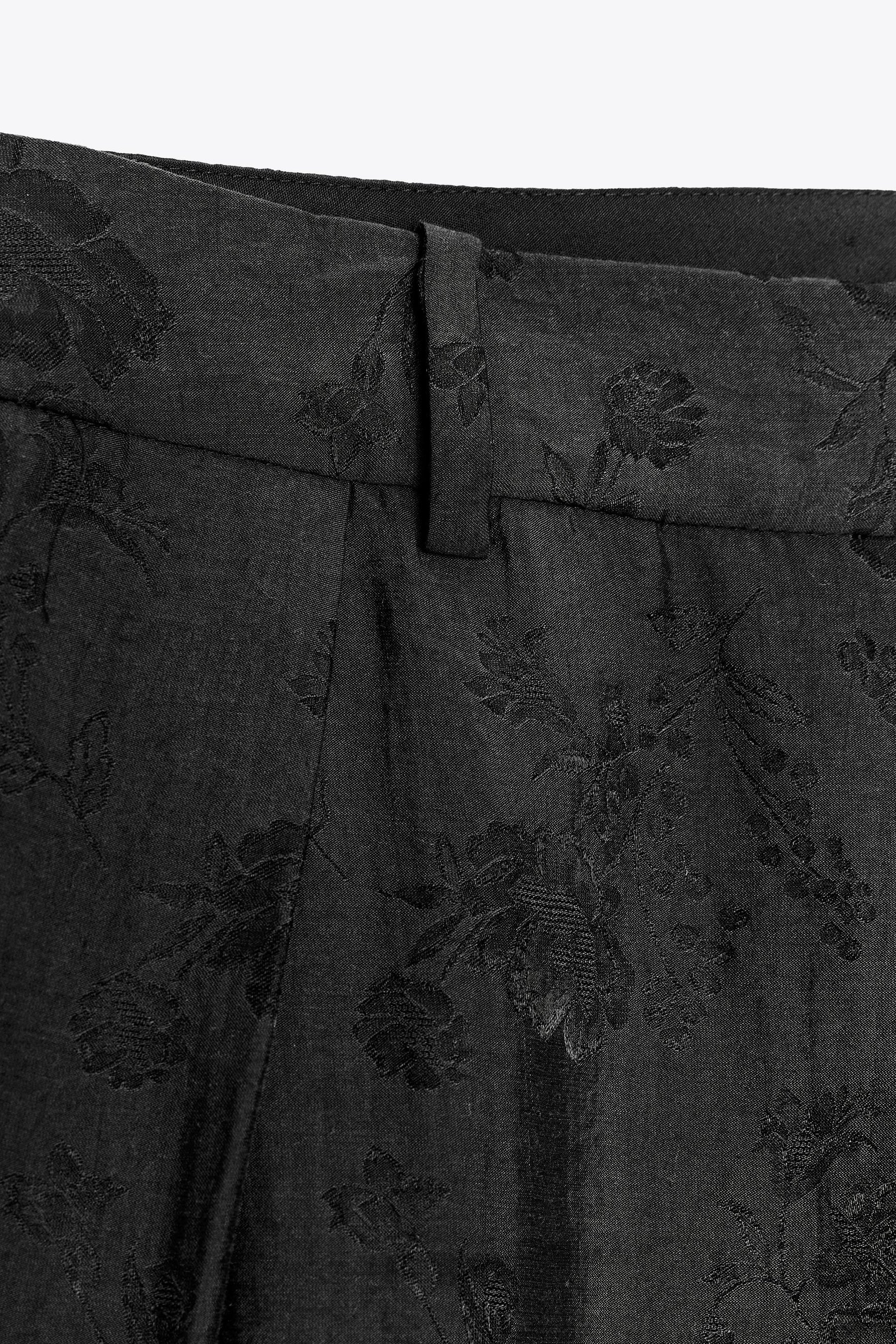Floral Jacquard Trousers