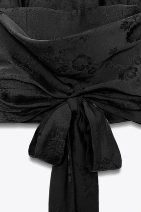 Floral Jacquard Halter Top