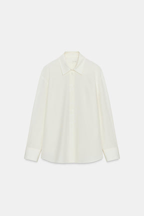 Poplin Shirt with Fur