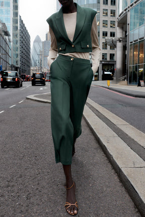 High-Waist Culotte Trousers