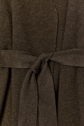BELTED KNIT CARDIGAN