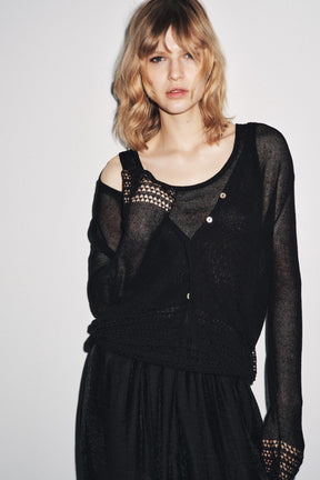POINTELLE KNIT CROP TOP - Image 6