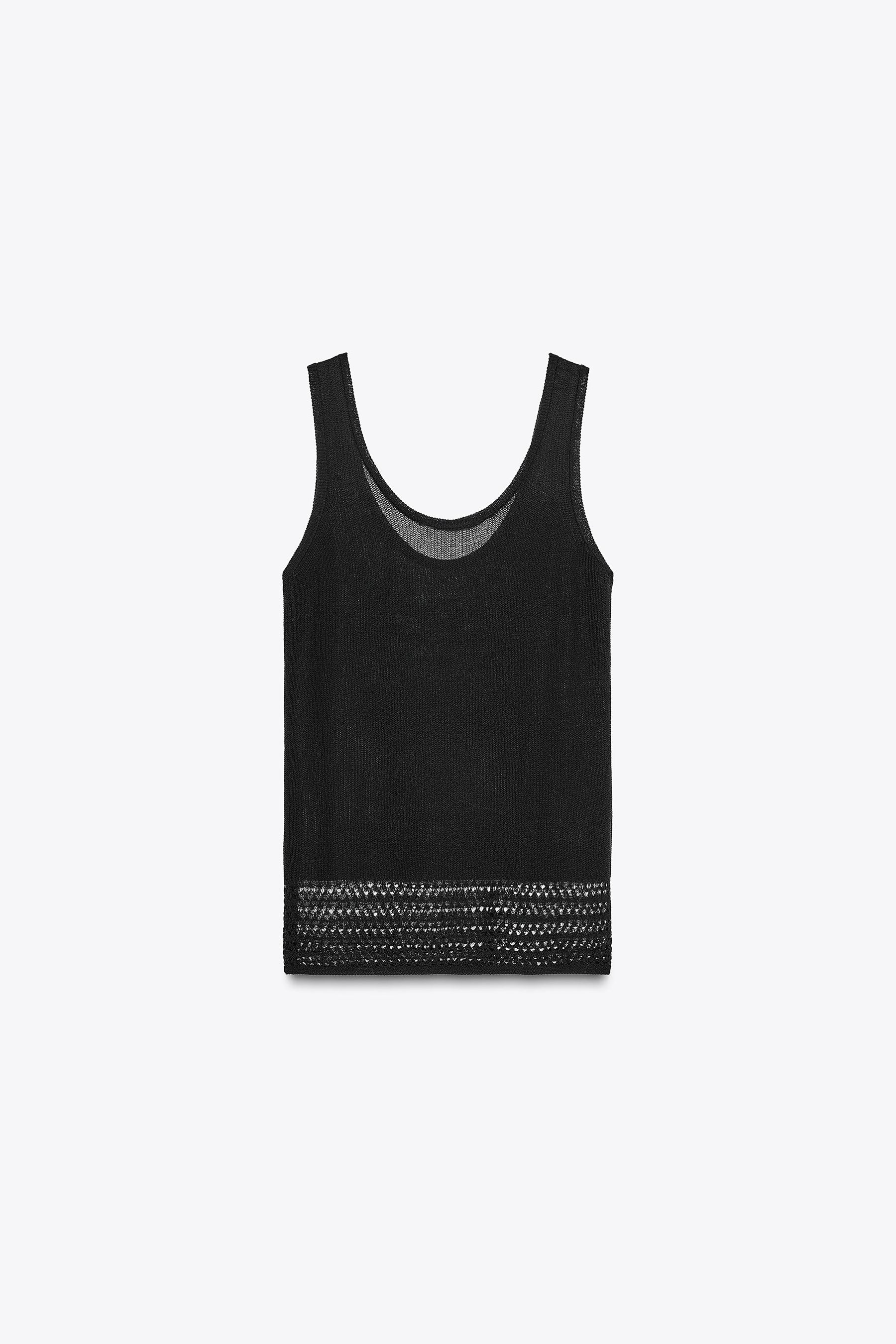 POINTELLE KNIT CROP TOP - Image 8