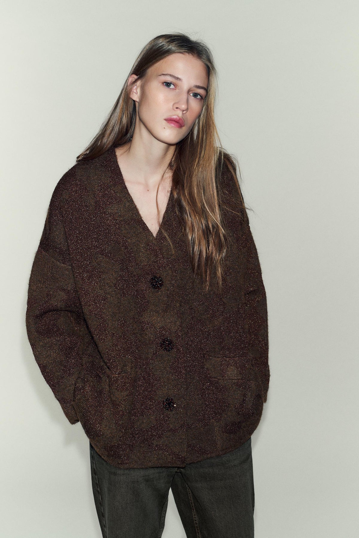 Metallic Thread Cardigan