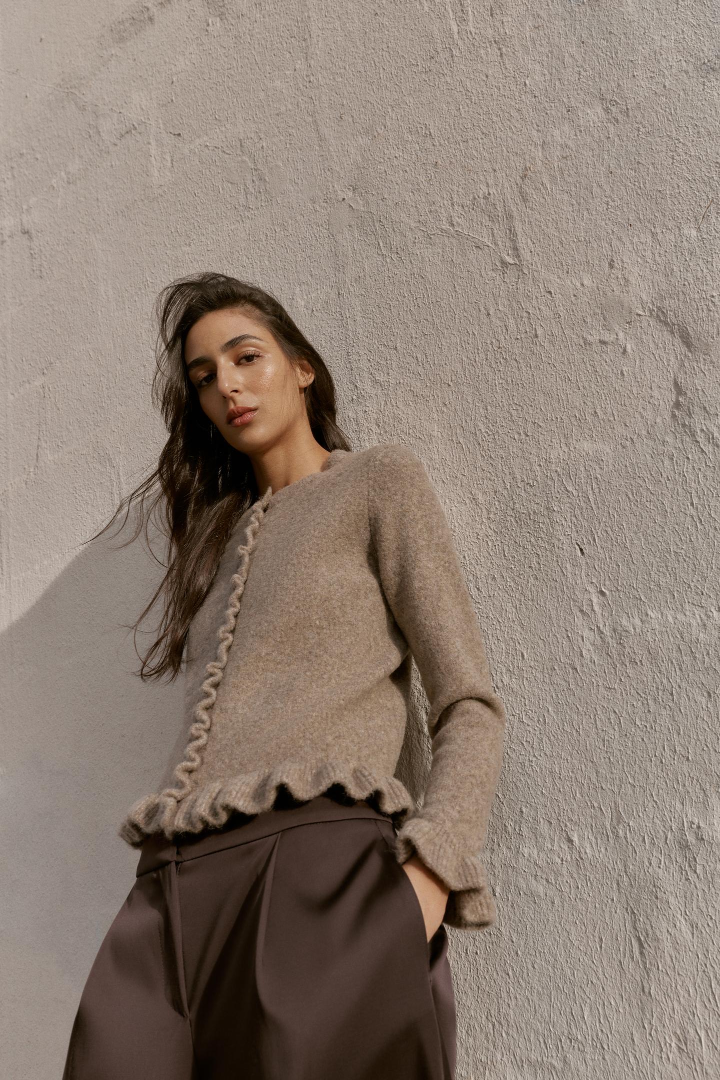 Ruffle Knit Cardigan