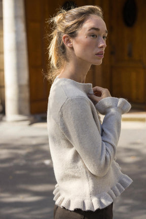 Ruffle Knit Cardigan