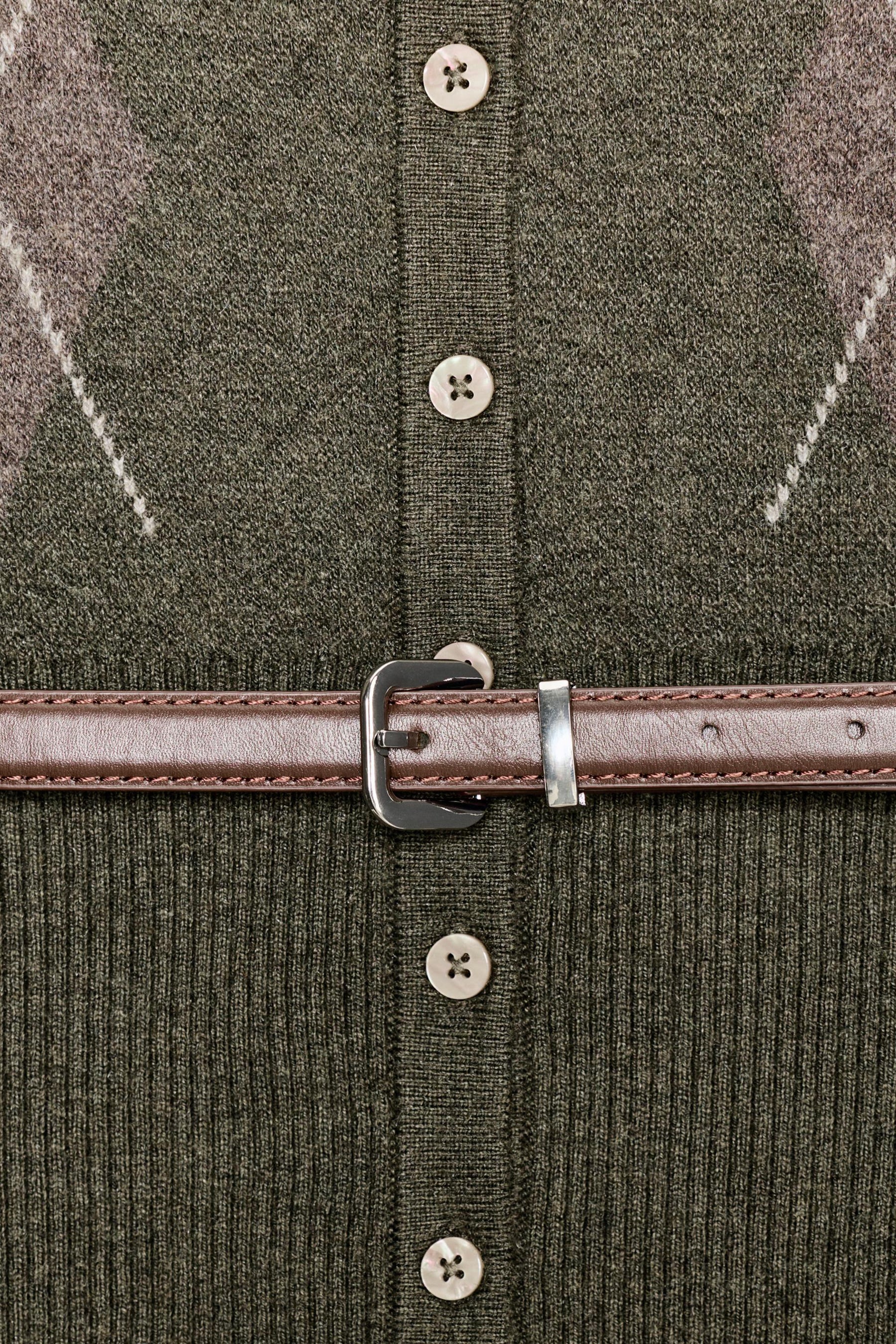 DIAMOND KNIT CARDIGAN