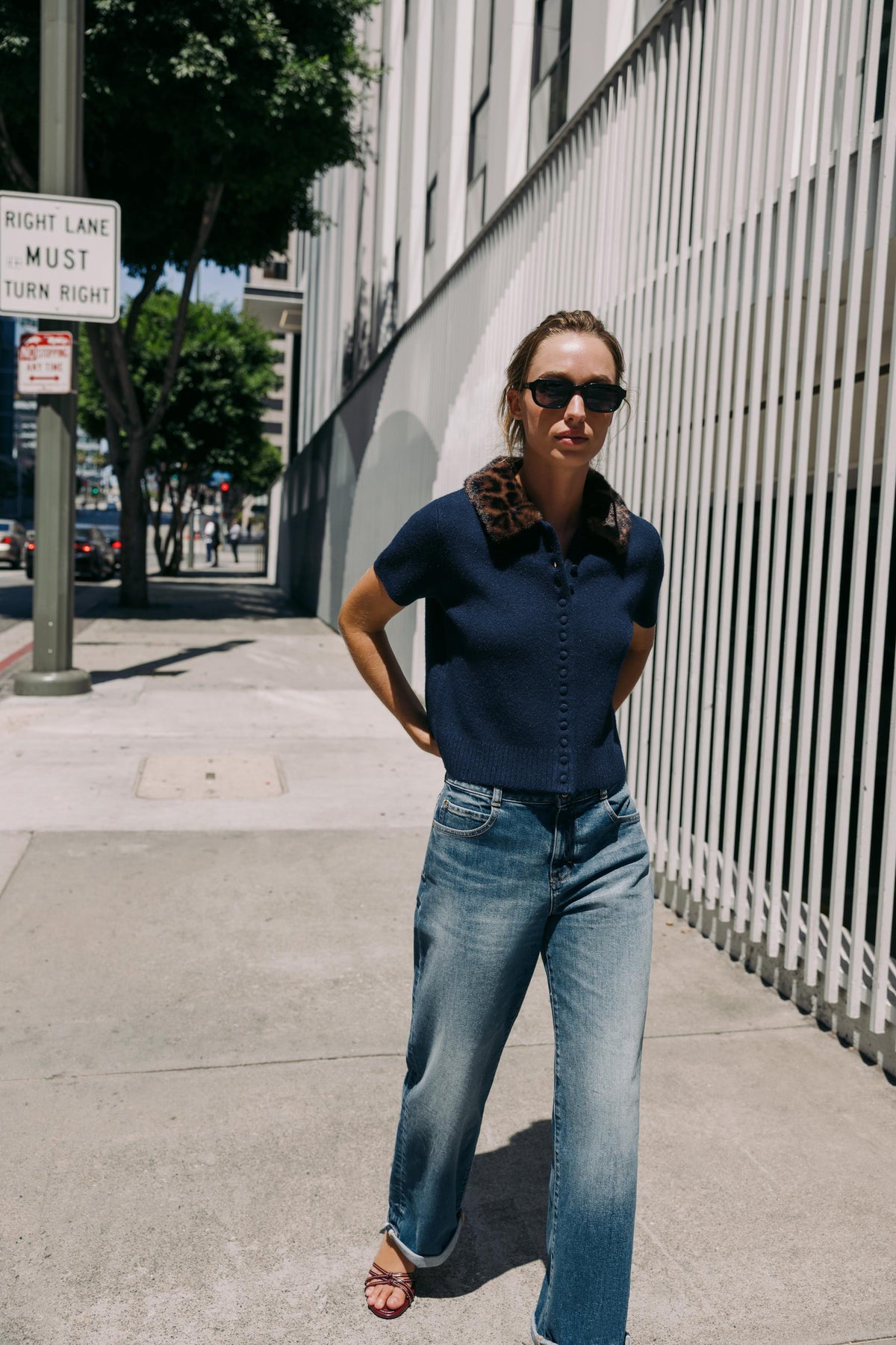 Animal Print Knit Cardigan