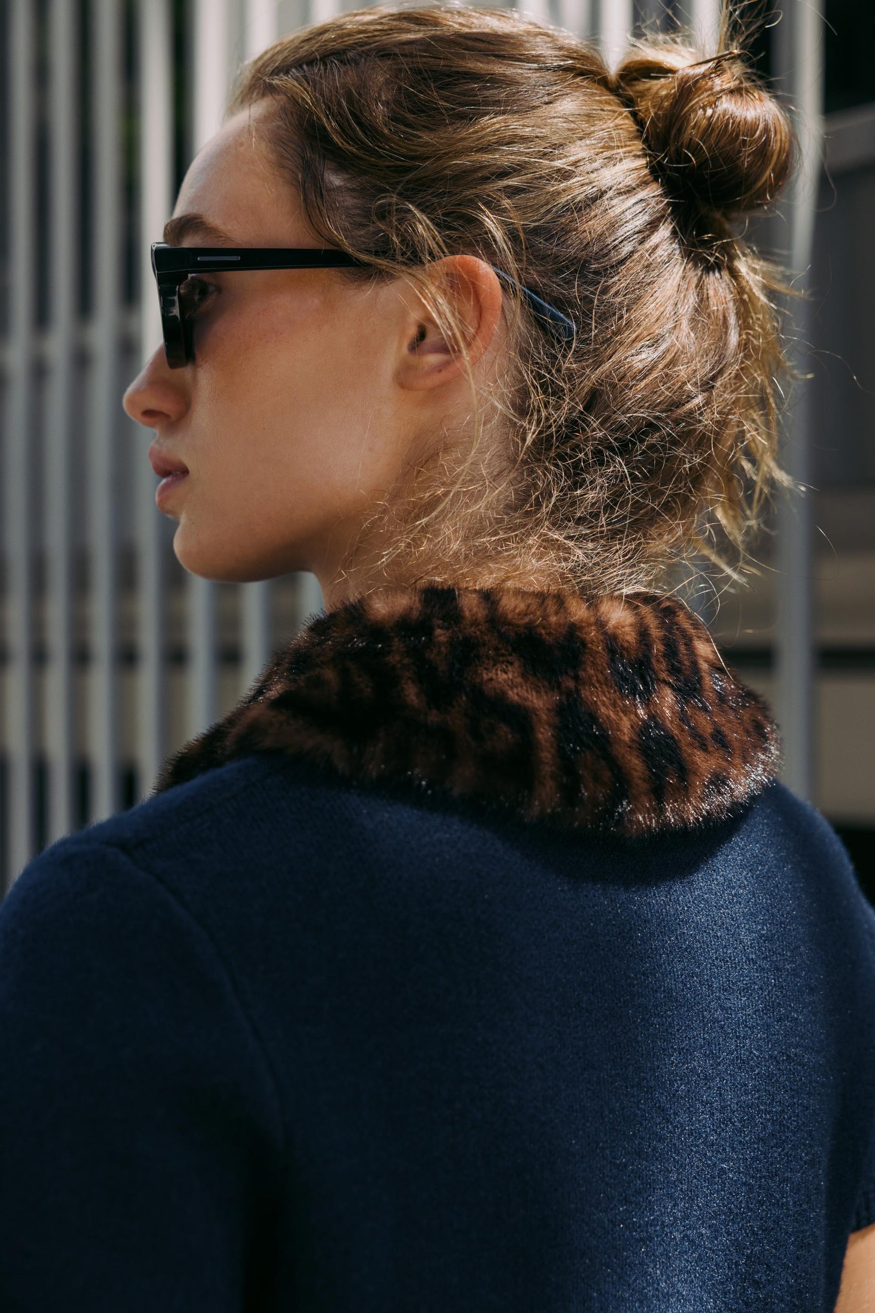 Animal Print Knit Cardigan