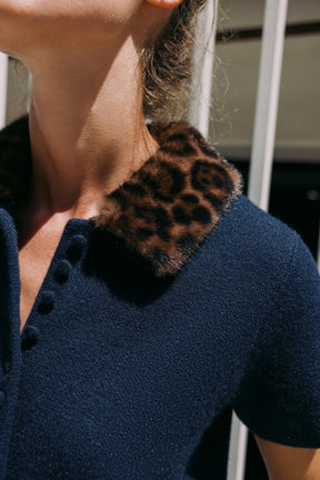 Animal Print Knit Cardigan