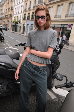 KNIT SHORT SLEEVE JUMPER WITH RUFFLES - Image 2