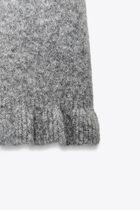 KNIT SHORT SLEEVE JUMPER WITH RUFFLES - Image 4