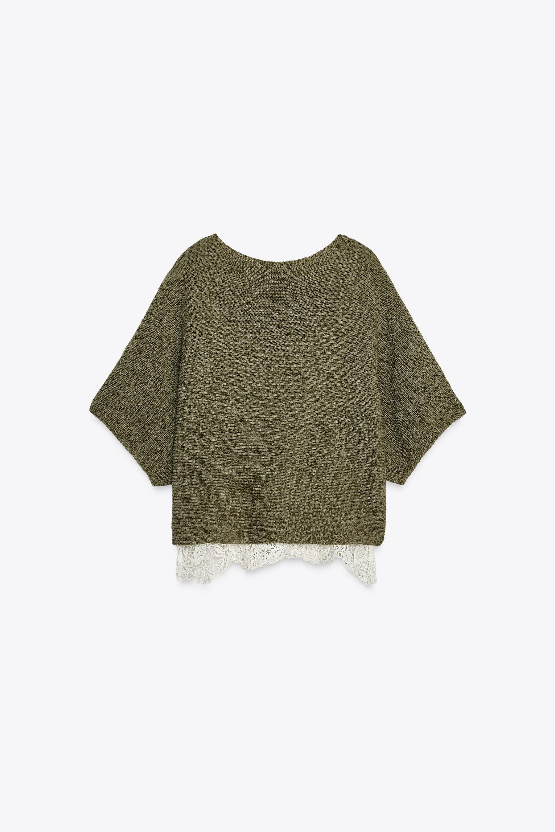 Contrast Knit Sweater