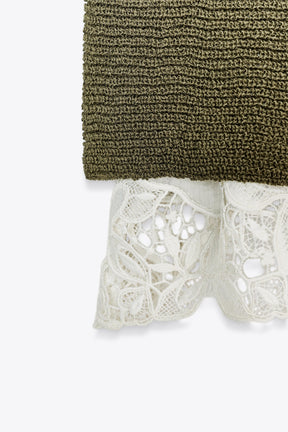 Contrast Knit Sweater