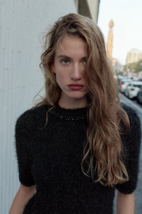 Knit Jumper with Jewel