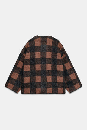 Checked Cardigan