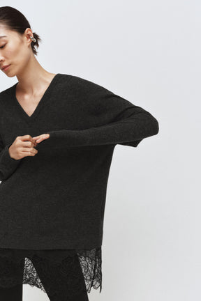 Lace Detail Knit Jumper