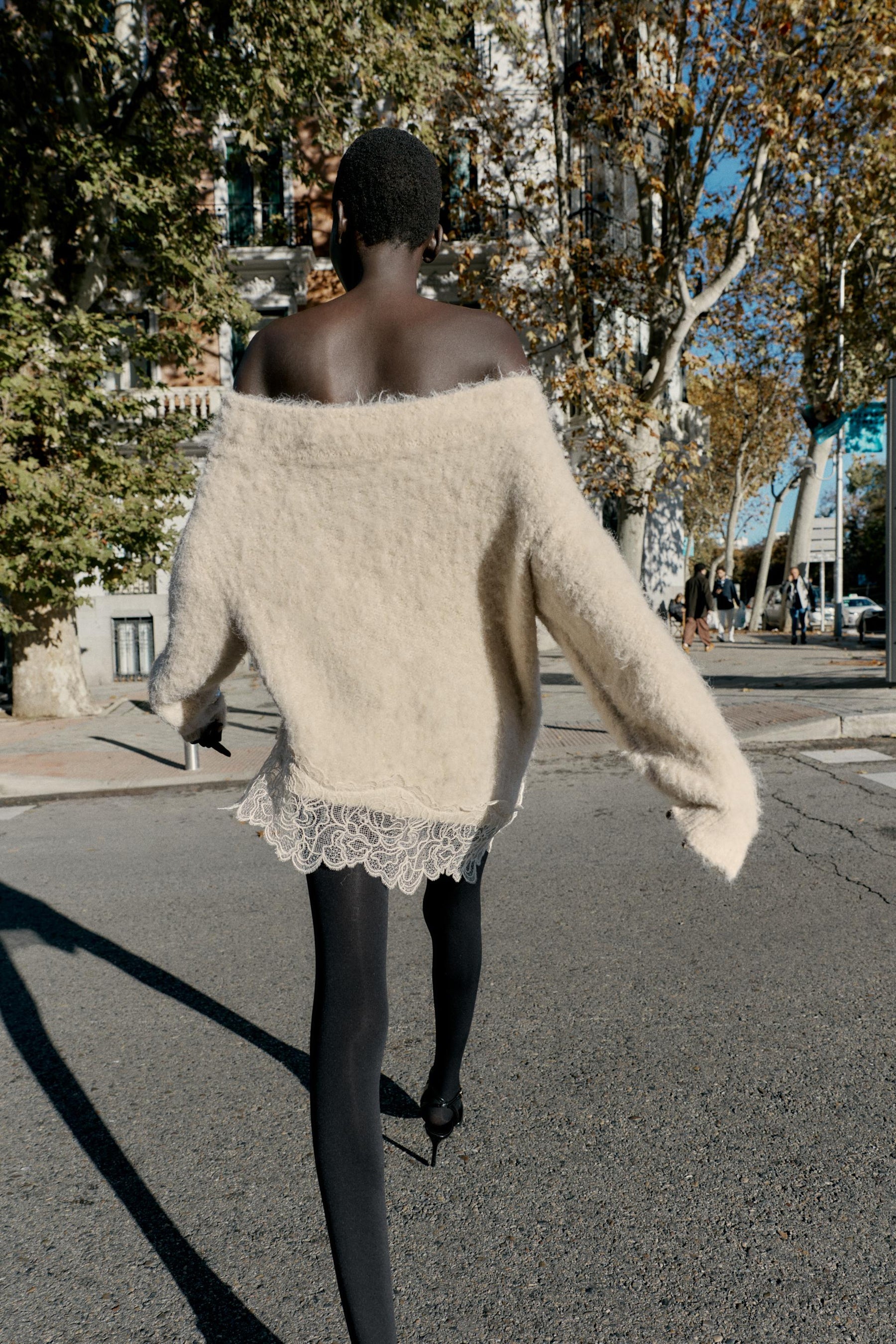 Knit Jumper with Lace