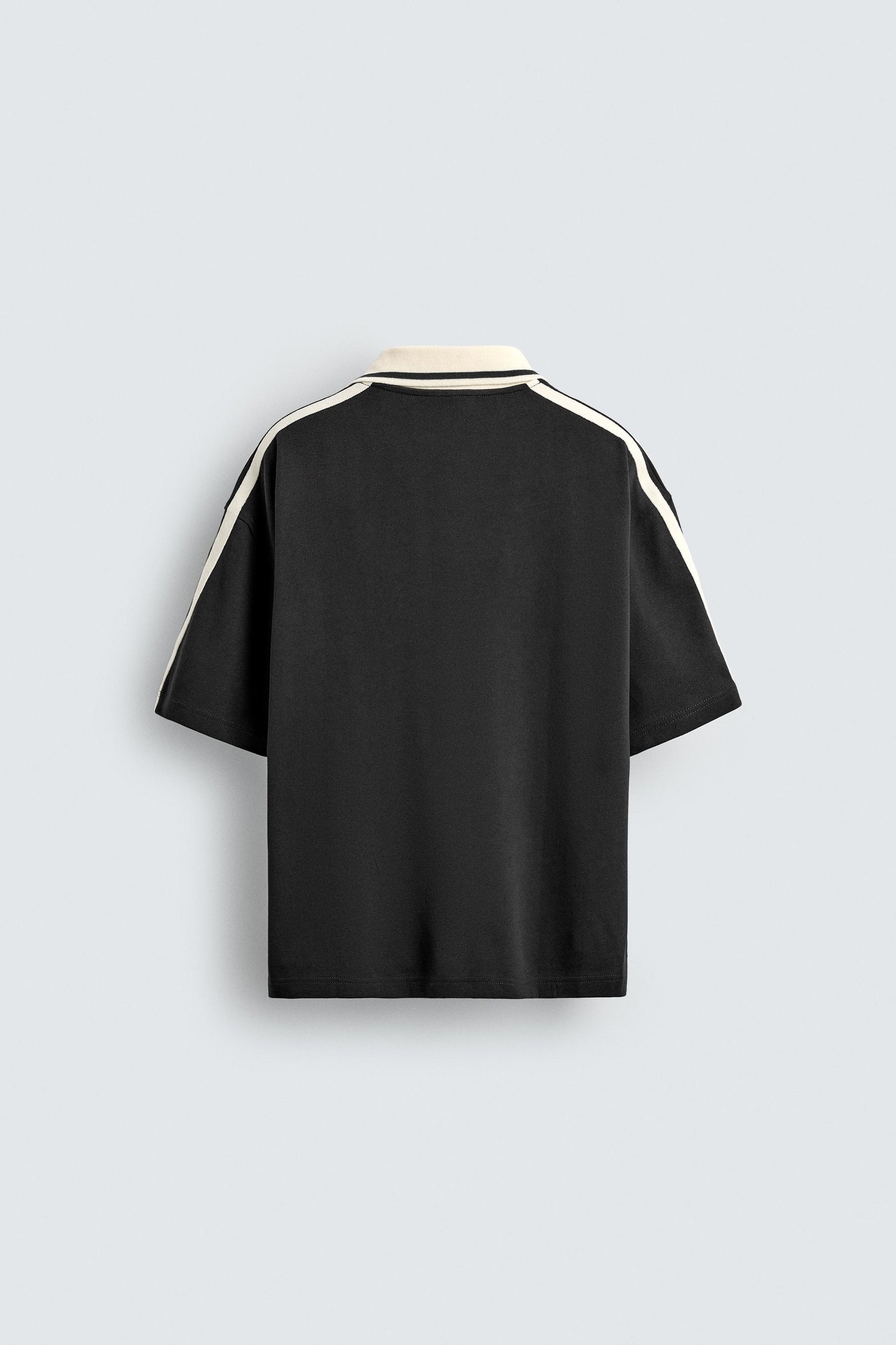 RETRO FOOTBALL PRINT POLO SHIRT - Image 7