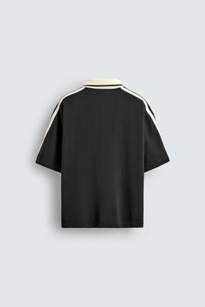 RETRO FOOTBALL PRINT POLO SHIRT - Image 7