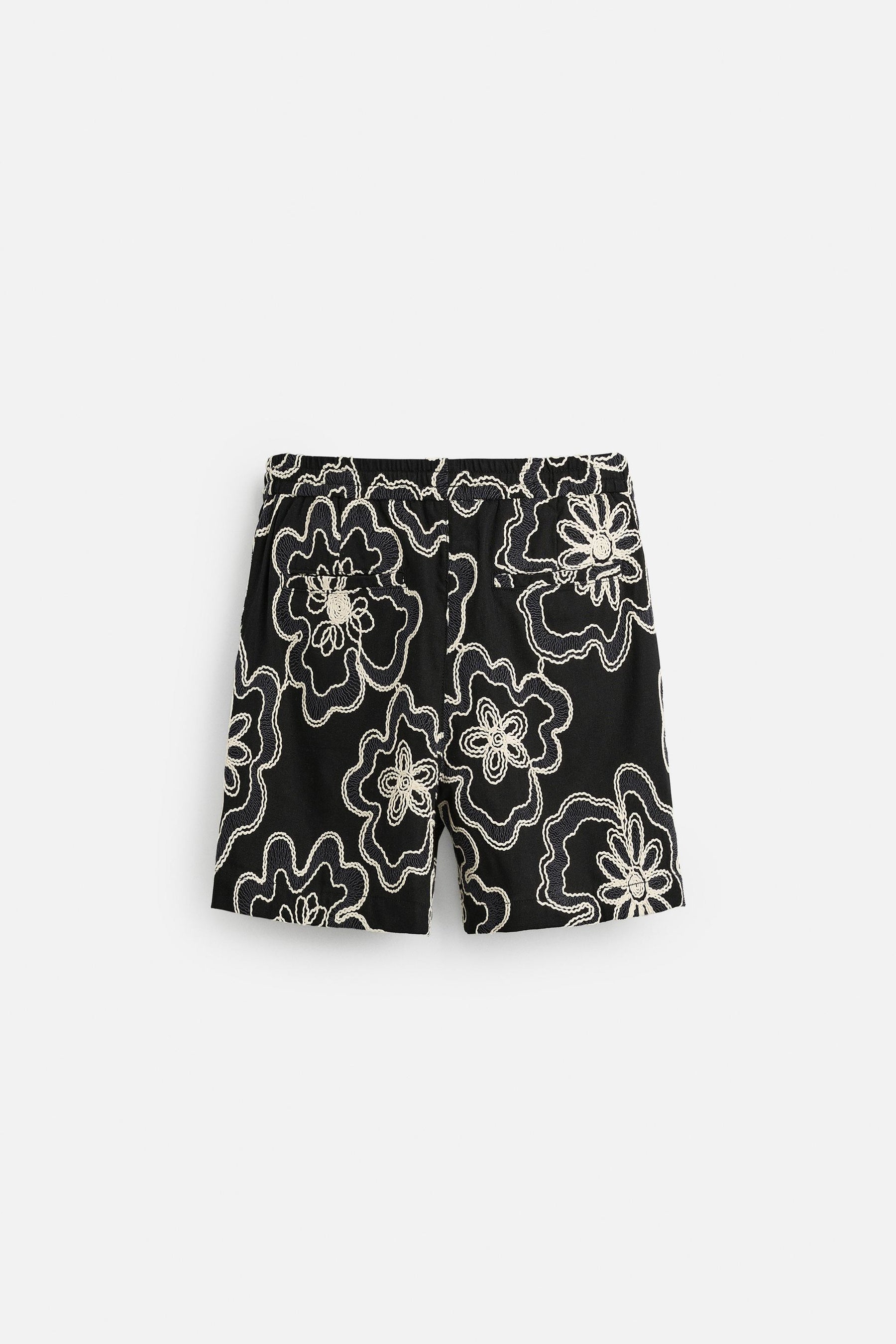 EMBOSSED EMBROIDERED BERMUDA SHORTS - Image 8