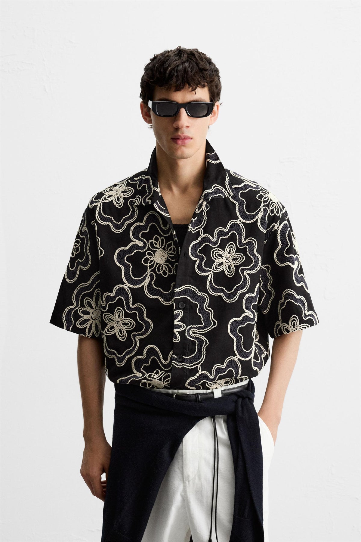 TEXTURED EMBROIDERY SHIRT - Image 2