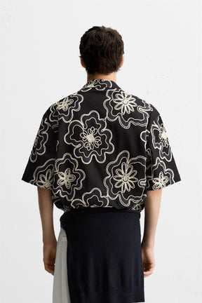 TEXTURED EMBROIDERY SHIRT - Image 3