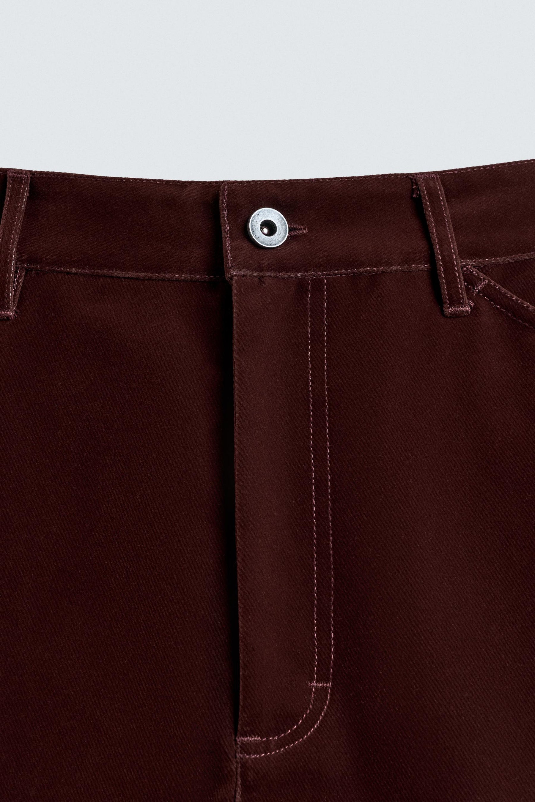 FLOCKED WIDE-LEG TROUSERS - Image 9