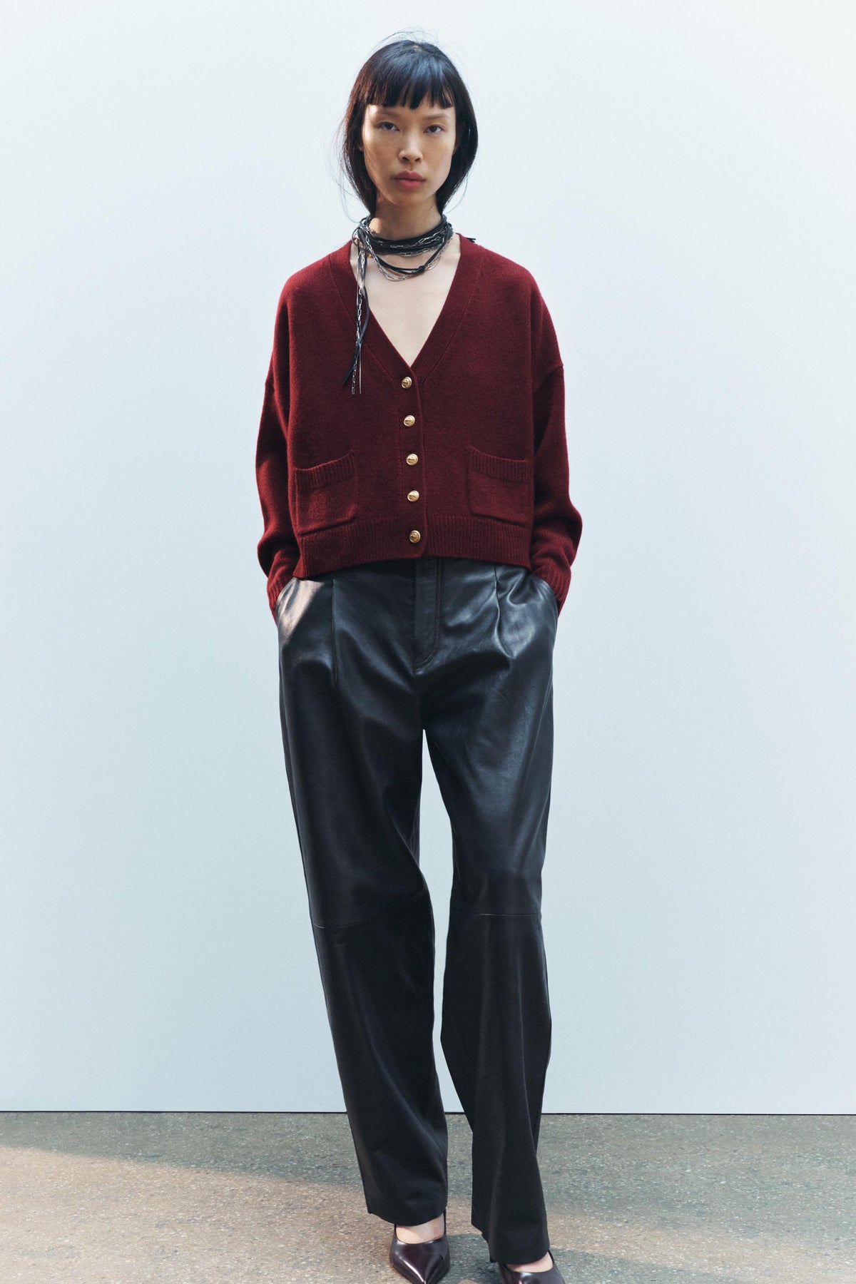 Wool jacket with gold