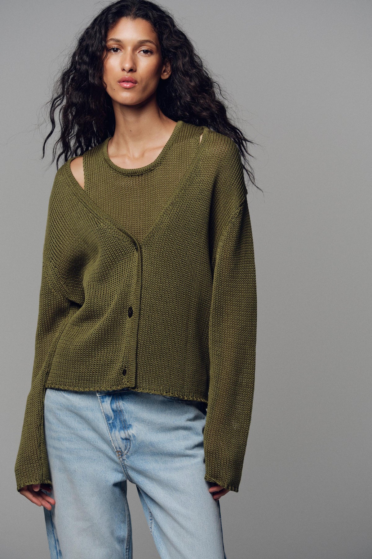 Cotton Knit Cardigan