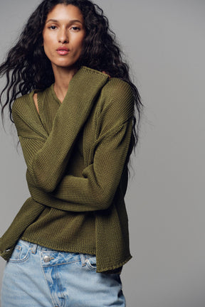 Cotton Knit Cardigan