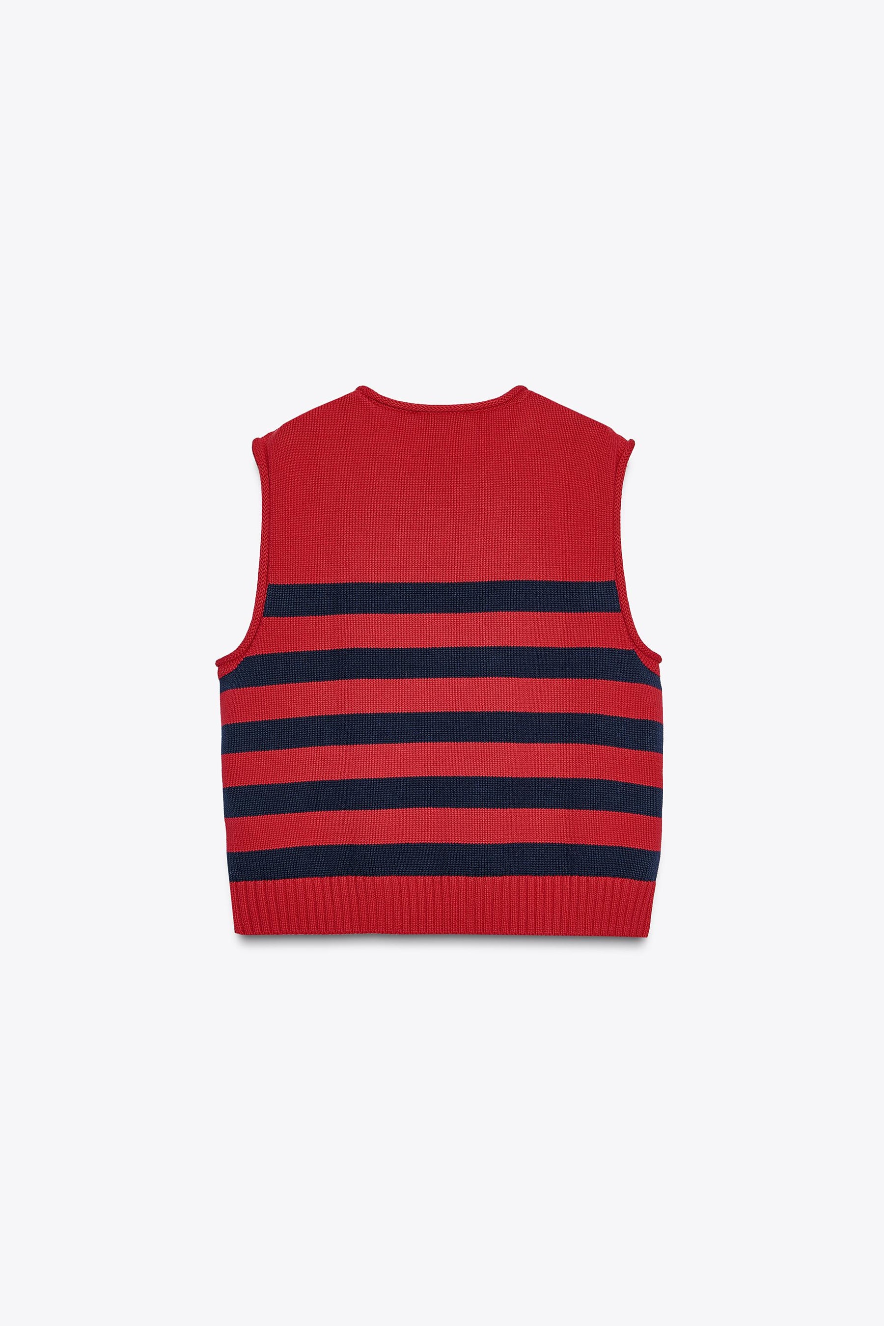 KNIT JUMPER WAISTCOAT WITH SIDE BUTTONS - Image 7