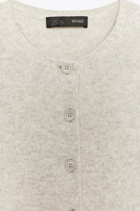 Wool Long Sleeve Cardigan