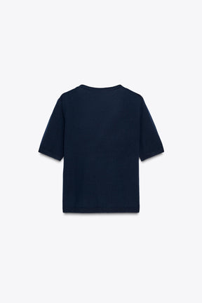 Wool Short Sleeve Cardigan