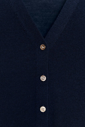 100% EXTRA FINE WOOL SHORT SLEEVE CARDIGAN - Image 8