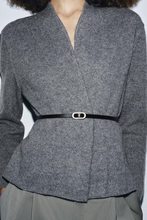 Belted Wool Cardigan