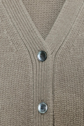 100% WOOL V-NECK CARDIGAN - Image 5