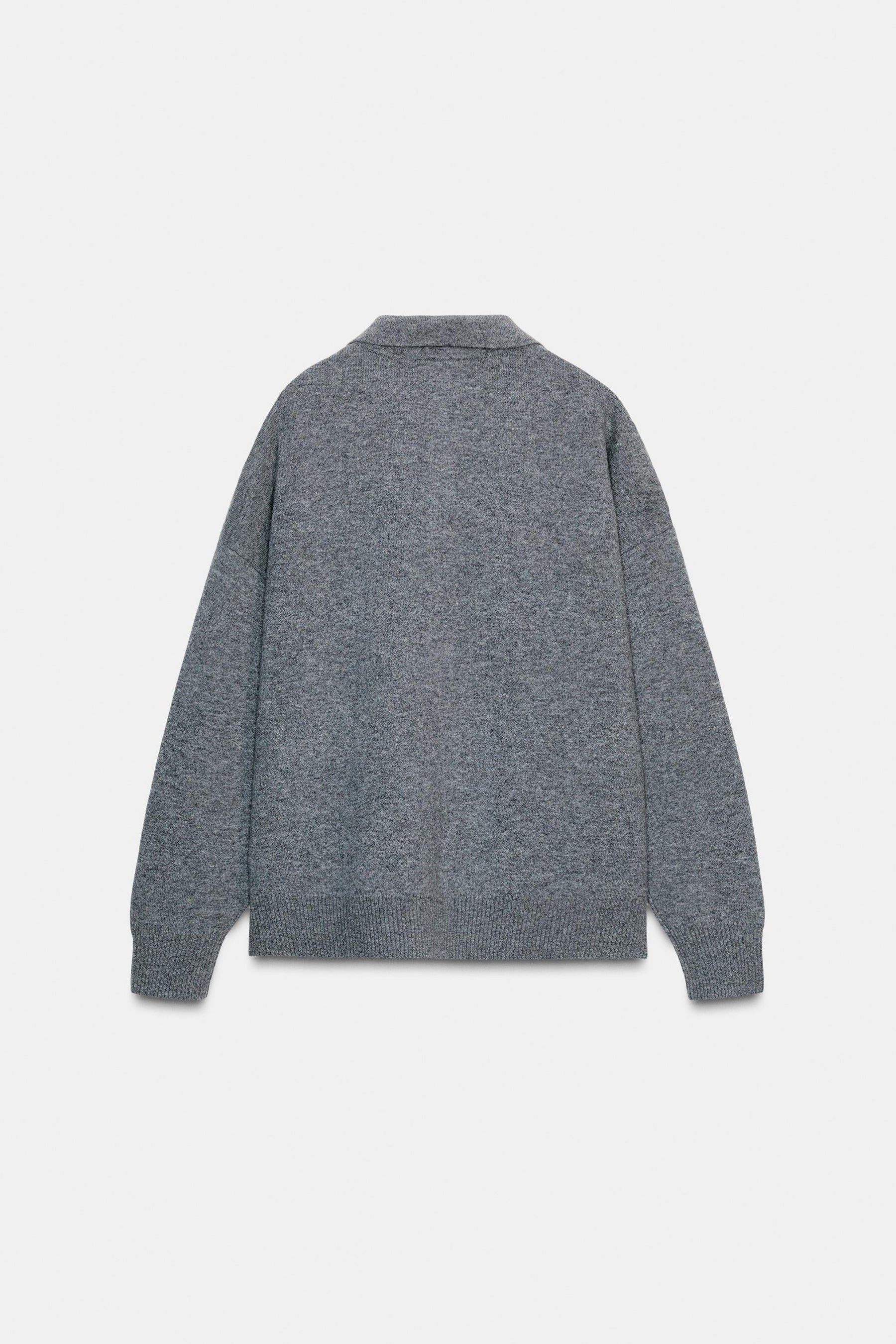Wool Plain Knit Shirt