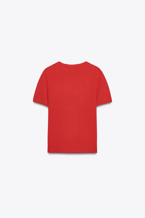 Cashmere short sleeve jumper